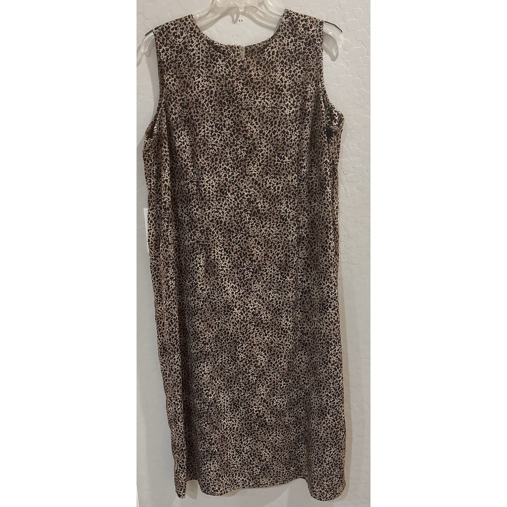 VTG R&K Originals Leopard Print Single Side Functional Buttons Maxi Dress 20W